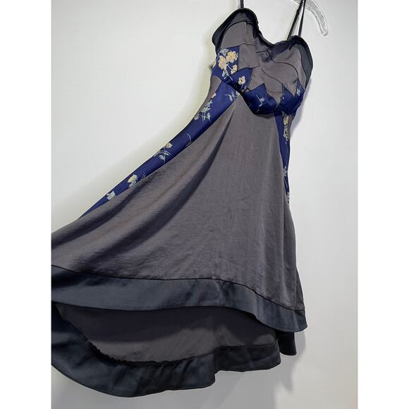 Free People Boho Elegant High Low Dress Floral Purple Size 0 - Picture 1 of 7